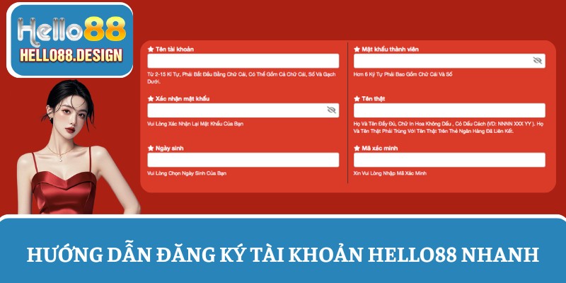 Hướng dẫn đăng ký tài khoản HELLO88 nhanh