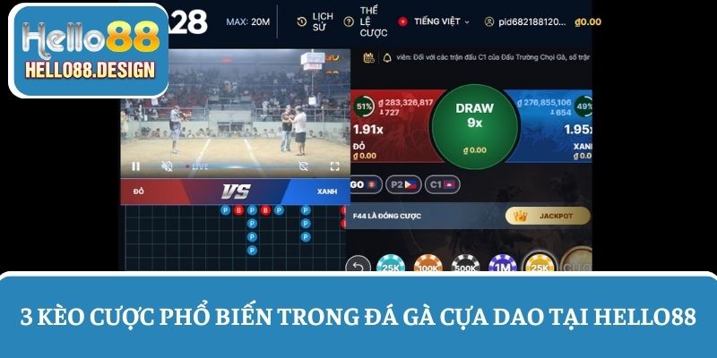 3 Kèo cược xanh chính trong loại hình đá gà cựa dao