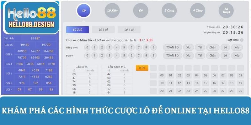Khám phá các hình thức cược lô đề online tại Hello88
