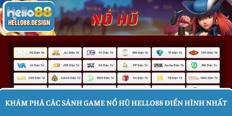 Khám phá các sảnh game nổ hũ Hello88 điển hình nhất