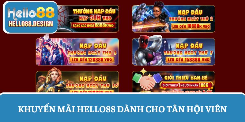 Khuyến mãi Hello88 dành cho tân hội viên